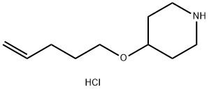 4-(4-Pentenyloxy)piperidine hydrochloride 结构式