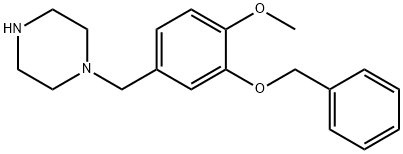 1-[3-(苄氧基)-4-甲氧基苄基]哌嗪 结构式