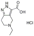 5-乙基-4,5,6,7-四氢-2H-吡唑并[4,3-C]吡啶-3-羧酸盐酸盐 结构式