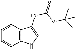 1H-吲哚-3-基氨基甲酸叔丁酯 结构式