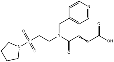 (E)-4-氧代-4-(4-吡啶基甲基-(2-吡咯烷-1-基磺酰基乙基)氨基)丁-2-烯酸 结构式