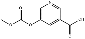 5-甲氧羰氧基-烟酸 结构式