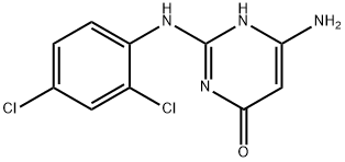 6-氨基-2-[(2,4-二氯苯基)氨基]嘧啶-4(3H)-酮 结构式