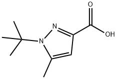 1-tert-Butyl-5-methyl-1H-pyrazole-3-carboxylic acid 结构式