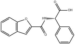 (S)-2-(苯并呋喃-2-甲酰胺基)-2-苯乙酸 结构式