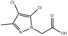 (4,5-二氯-3-甲基-1H-吡唑-1-基)乙酸 结构式