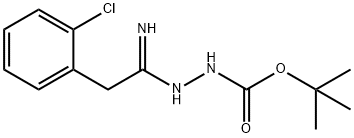 N'-[1-Amino-2-(2-chlorophenyl)ethylidene]-hydrazinecarboxylic acid tert-butyl ester 结构式