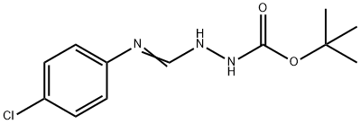 N'-[1-Amino-1-(4-chlorophenyl)methylidene]-hydrazinecarboxylic acid tert-butyl ester 结构式
