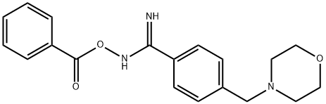 N-(Benzoyloxy)-4-(morpholin-4-ylmethyl)-benzenecarboximidamide 结构式