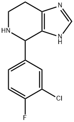 4-(3-氯-4-氟苯基)-4,5,6,7-四氢-3H-咪唑并[4,5-C]吡啶 结构式