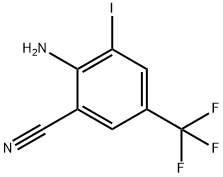 2-Amino-3-iodo-5-(trifluoromethyl)-benzenecarbonitrile 结构式