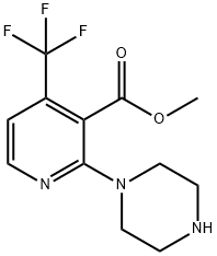 Methyl 2-piperazino-4-(trifluoromethyl)nicotinate 结构式