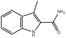 3-甲基-1H-吲哚-2-羧酰胺 结构式