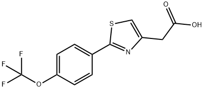 {2-[4-(三氟甲氧基)苯基]-1,3-噻唑-4-基}乙酸 结构式