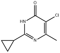 5-Chloro-2-cyclopropyl-6-methyl-pyrimidin-4-ol 结构式