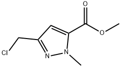 5-Chloromethyl-2-methyl-2H-pyrazole-3-carboxylic acid methyl ester 结构式