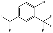 1-Chloro-4-(difluoromethyl)-2-(trifluoromethyl) benzene 结构式