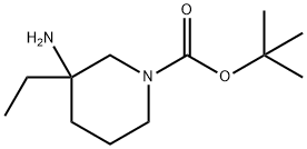 tert-Butyl 3-amino-3-ethylpiperidine-1-carboxylate 结构式