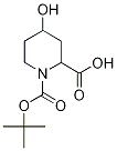 (S)-1-(tert-butoxycarbonyl)-4-hydroxypiperidine-2-carboxylic acid 结构式