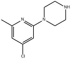 1-(4-氯-6-甲基吡啶-2-基)哌嗪 结构式