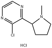 2-氯-3-(1-甲基吡咯烷-2-基)吡嗪盐酸盐 结构式