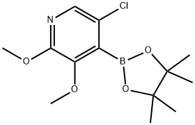 5-Chloro-2,3-dimethoxy-4-(4,4,5,5-tetramethyl-1,3,2-dioxaborolan-2-yl)pyridine 结构式