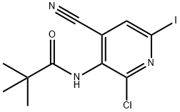 N-(2-氯-4-氰基-6-碘吡啶-3-基)新戊酰胺 结构式