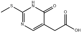 [4-羟基-2-(甲巯基)嘧啶-5-基]乙酸 结构式