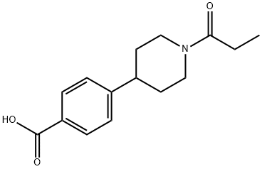 4-(1-丙酰哌啶-4-基)苯甲酸 结构式