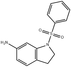 1-(苯磺酰基)吲哚啉-6-胺 结构式