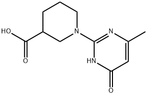 1-(4-羟基-6-甲基嘧啶-2-基)哌啶-3-羧酸 结构式