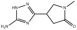 4-(3-氨基-1H-1,2,4-三唑-5-基)-1-甲基吡咯烷-2-酮 结构式