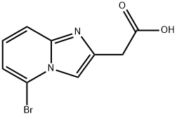 2-(5-溴咪唑并[1,2-A]吡啶-2-基)乙酸 结构式