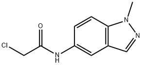 2-氯-N-(1-甲基-1H-吲唑-5-基)乙酰胺 结构式