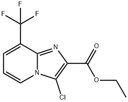 3-氯-8-(三氟甲基)咪唑并[1,2-A]吡啶-2-羧酸乙酯 结构式