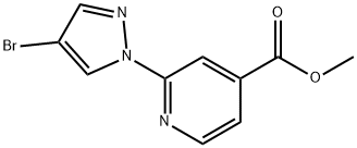 2-(4-溴-1H-吡唑-1-基)异烟酸甲酯 结构式