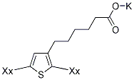 POLY[3-(POTASSIUM-6-HEXANOATE)THIOPHENE-2,5-DIYL] 结构式