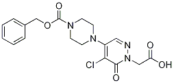 [4-{4-[(Benzyloxy)carbonyl]piperazin-1-yl}-5-chloro-6-oxo-6H-pyridazin-1-yl]acetic acid 结构式