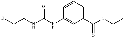 3-(3-(2-氯乙基)脲基)苯甲酸乙酯 结构式