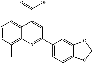 2-(1,3-苯并二唑-5-基)-8-甲基喹啉-4-羧酸 结构式