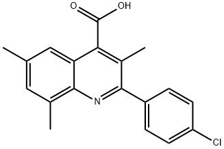 2-(4-氯苯基)-3,6,8-三甲基喹啉-4-羧酸 结构式