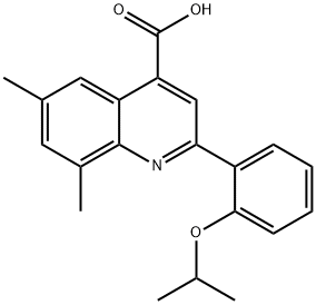 2-(2-异丙氧芬基)-6,8-二甲基喹啉-4-羧酸 结构式