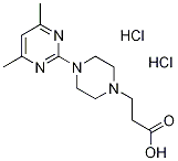3-[4-(4,6-二甲基-嘧啶-2-基)-哌嗪-1-基]-丙酸 二盐酸盐 结构式
