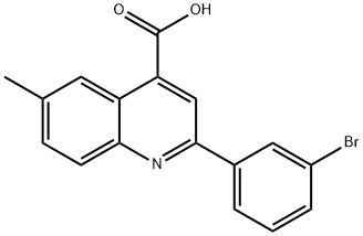 2-(3-溴苯基)-6-甲基-喹啉-4-羧酸 结构式