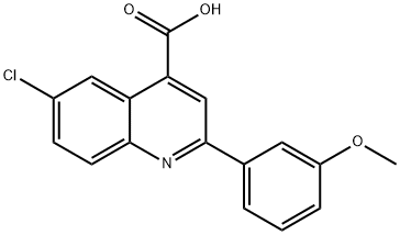 6-氯-2-(3-甲氧苯基)-喹啉-4-羧酸 结构式