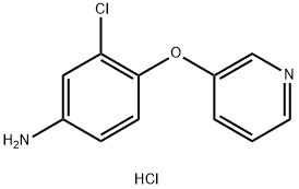 3-氯-4-(吡啶-3-基氧基)苯胺二盐酸盐 结构式