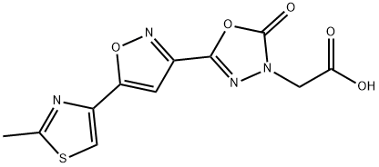 [5-[5-(2-methyl-1,3-thiazol-4-yl)isoxazol-3-yl]-2-oxo-1,3,4-oxadiazol-3(2h)-yl]acetic acid 结构式