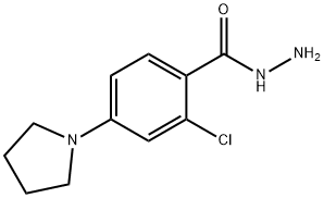 2-chloro-4-(1-pyrrolidinyl)benzenecarbohydrazide 结构式