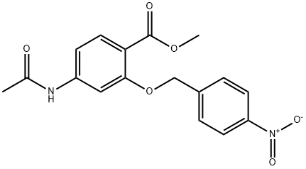 methyl 4-(acetylamino)-2-[(4-nitrobenzyl)oxy]benzenecarboxylate 结构式