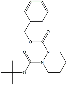 1-benzyl 2-(tert-butyl) tetrahydro-1,2-pyridazinedicarboxylate 结构式